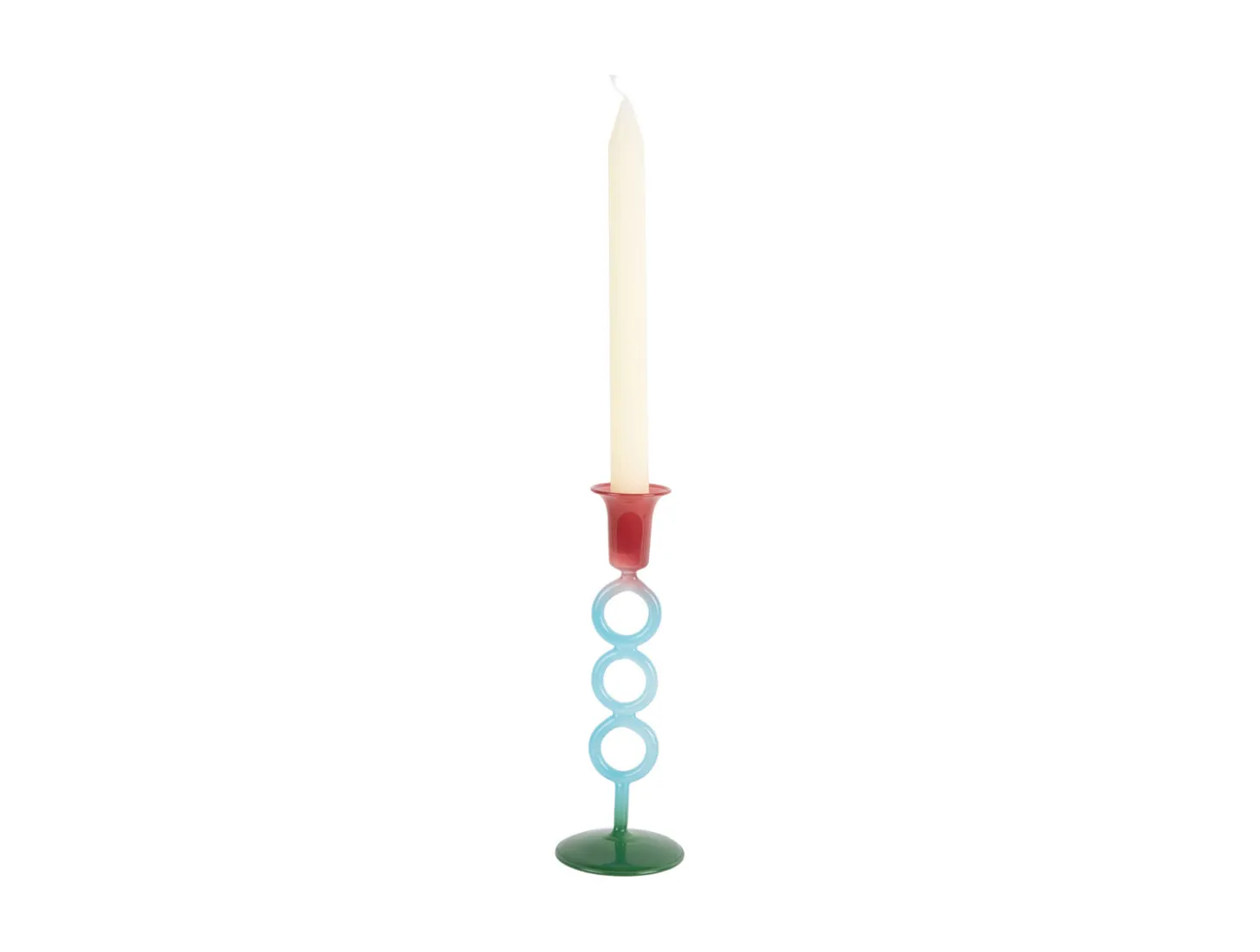 Present time - Candle holder Anillo Vivo medium multi colour warm purple