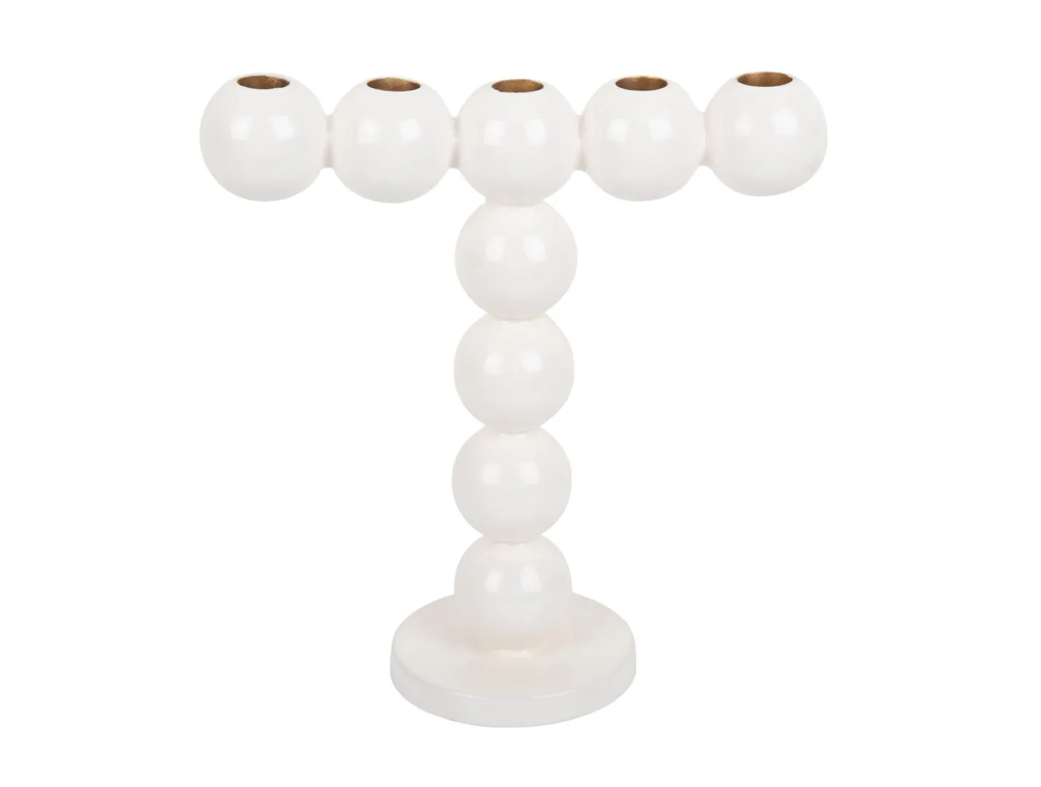 Present time - Candle holder Bubbles high enamel white