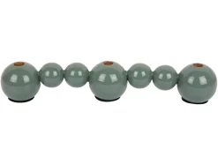 Present time - Candle holder Bubbles straight enamel jungle green