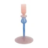 Present time - Candle holder Duo Colores small soft pink w. cobalt blue