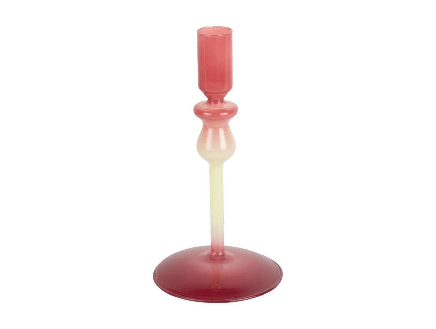 Present time - Candle holder Duo Colores small warm purple w. soft green