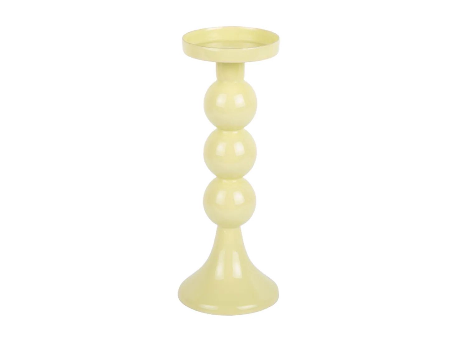 Present time - Candle holder Funky large soft yellow