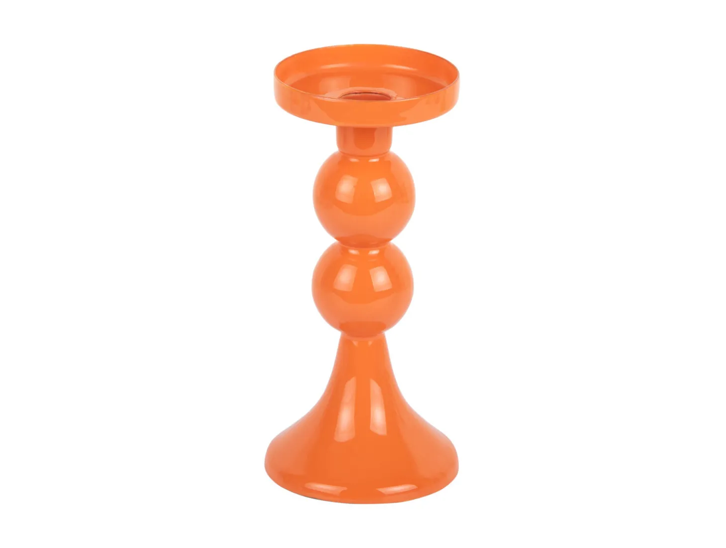 Present time - Candle holder Funky medium bright orange
