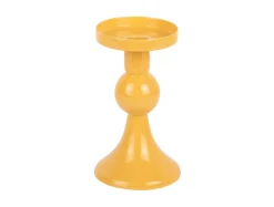 Present time - Candle holder Funky small bright yellow