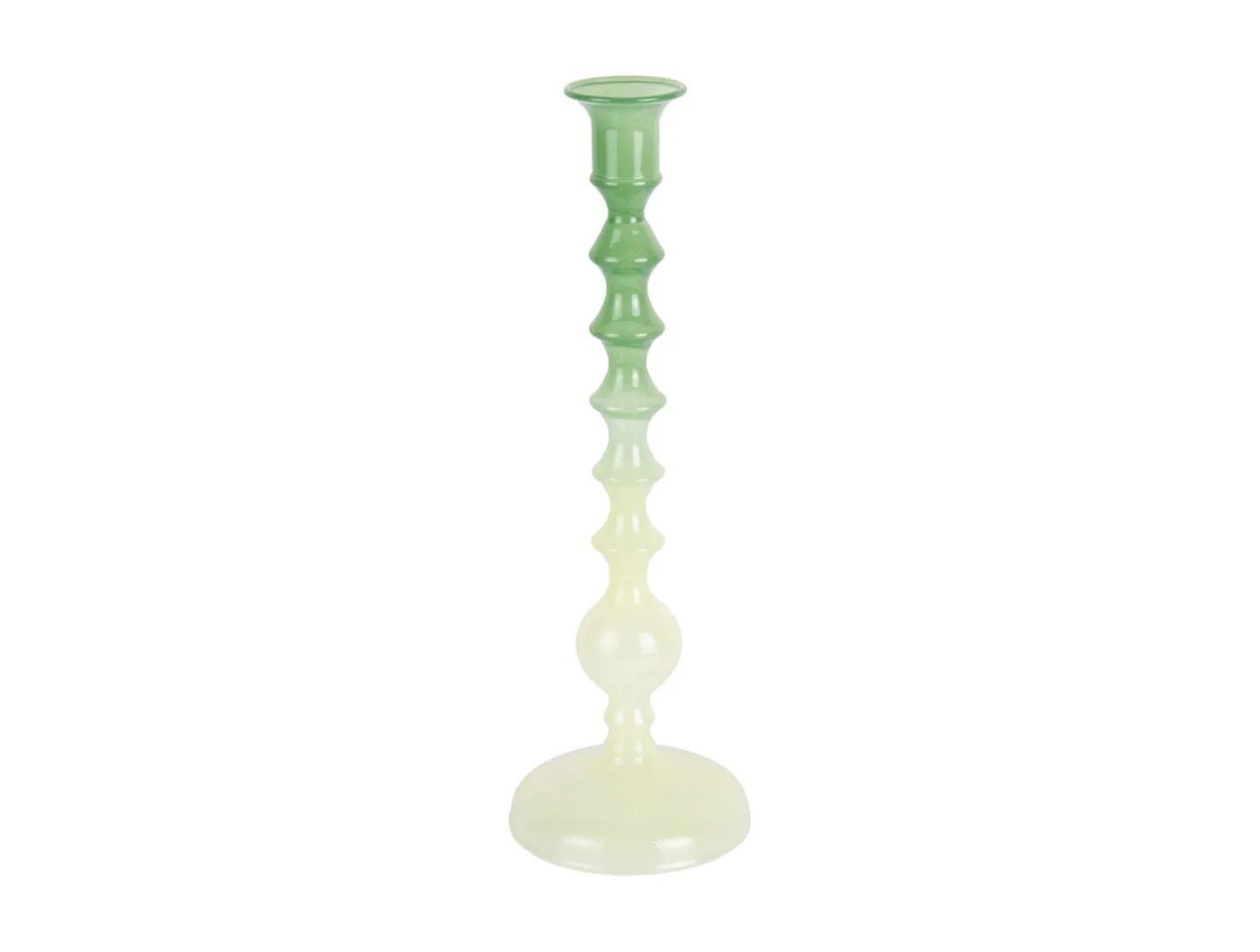 Present time - Candle holder Grato Mecer large retro green to soft green