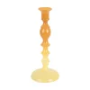 Present time - Candle holder Grato Mecer medium ochre yellow to soft yellow