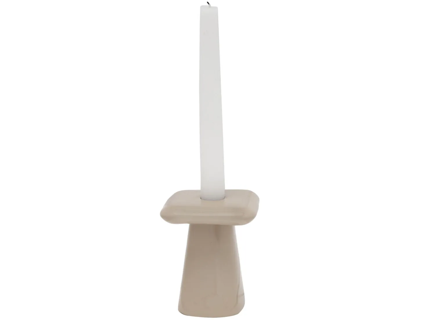 Present time - Candle holder Roca small warm grey