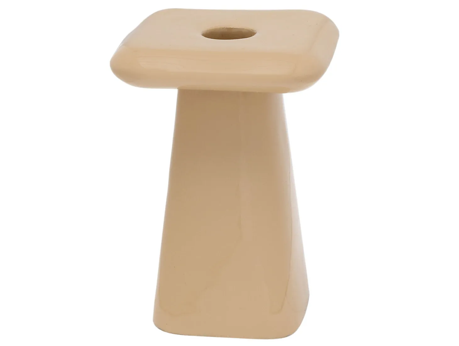 Present time - Candle holder Roca medium soft brown
