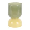 Present time - Candle holder Variado Colores jungle green w. soft yellow