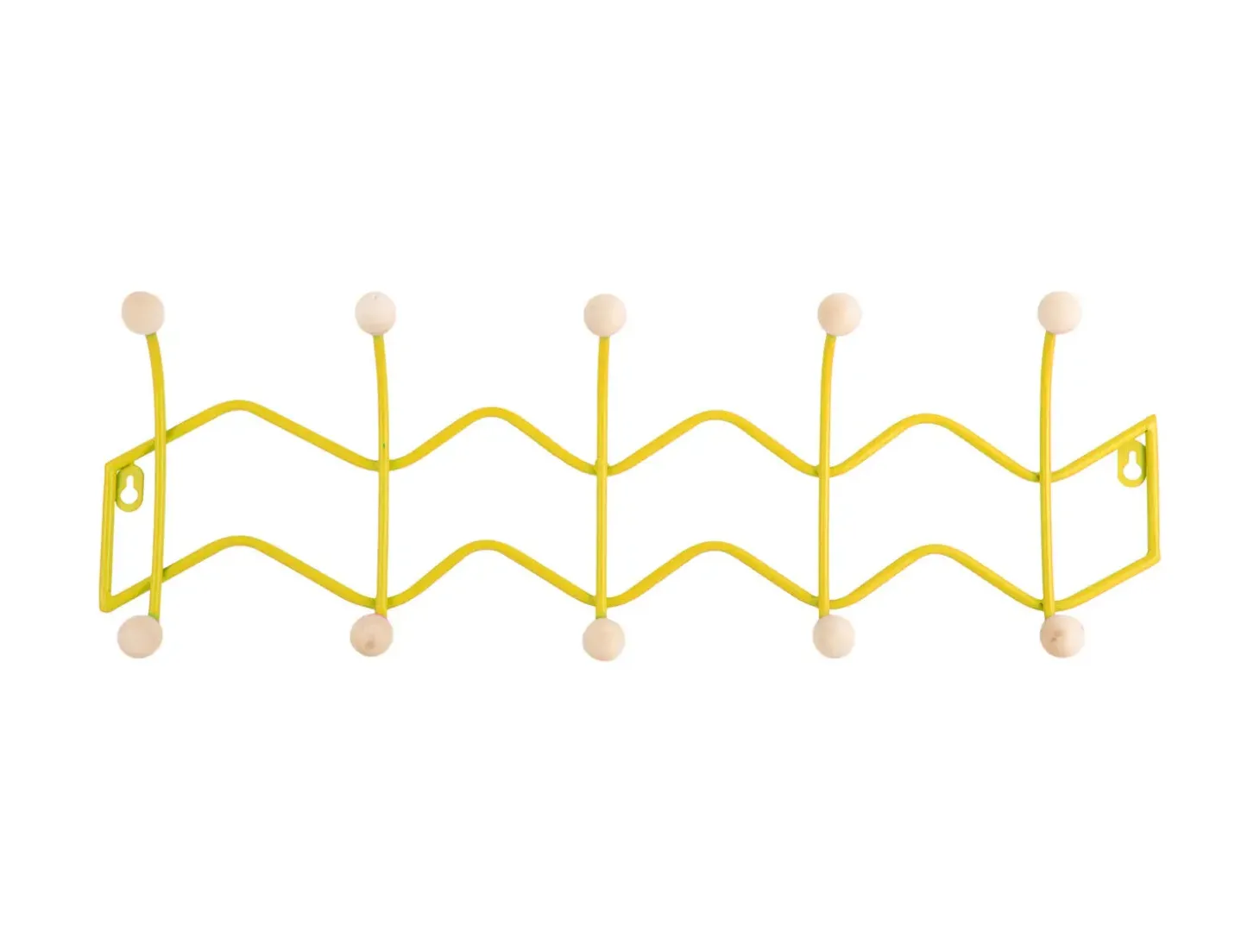 Present time - Coat rack Double Zig Zag bright yellow