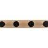 Present time - Coat rack Knobs small pinewood black