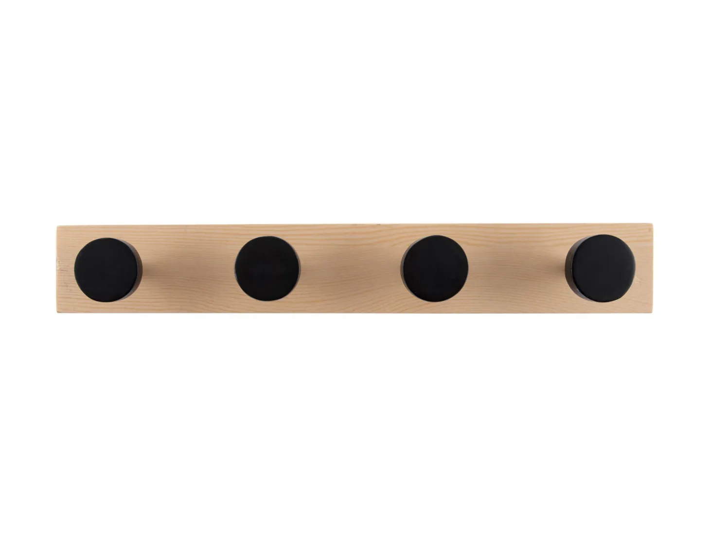 Present time - Coat rack Knobs small pinewood black