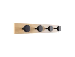 Present time - Coat rack Knobs small pinewood black