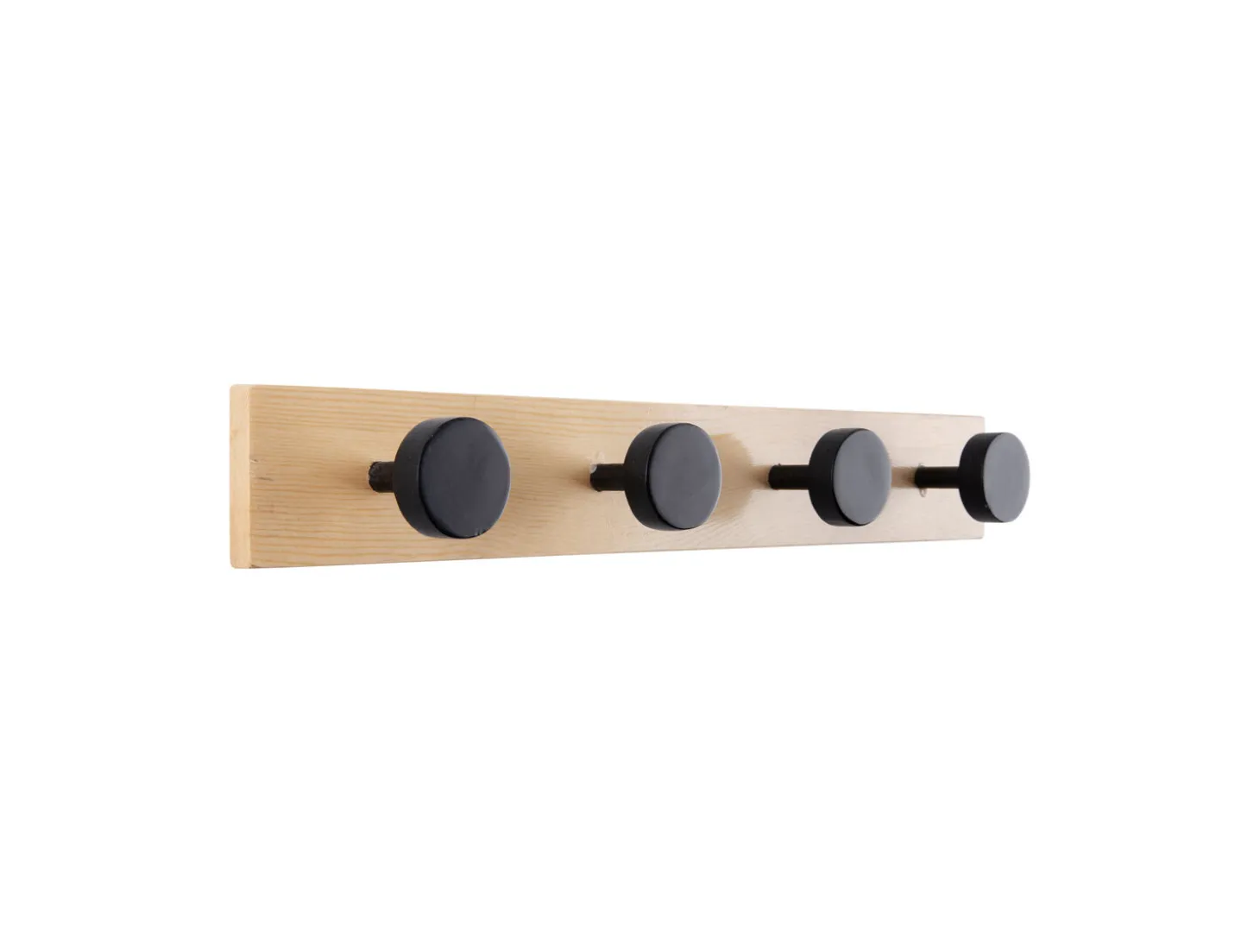 Present time - Coat rack Knobs small pinewood black