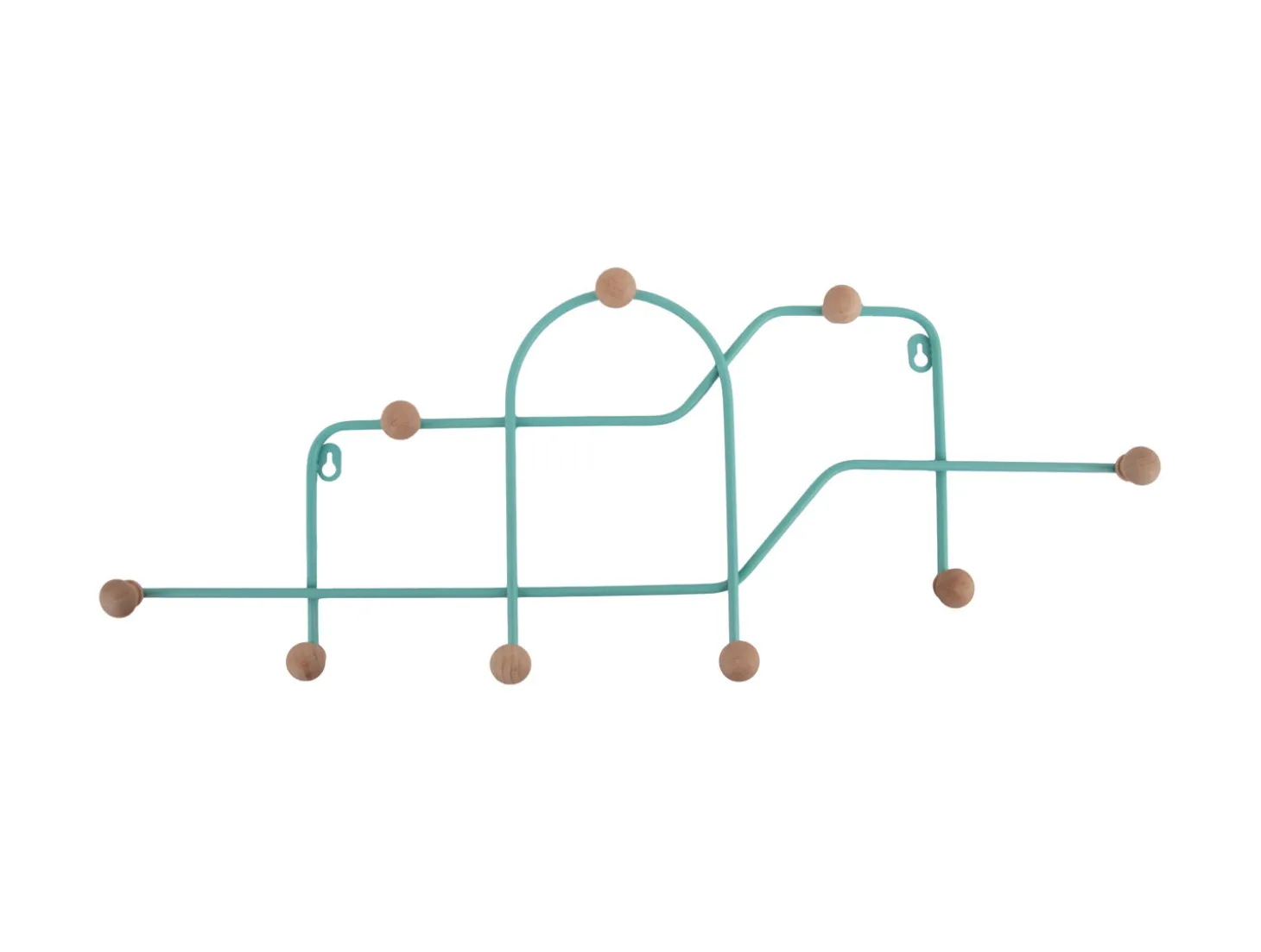 Present time - Coat rack Maze turquoise blue
