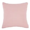 Present time - Cushion Zigzag knitted cotton soft pink