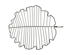 Present time - Fruit basket Leaf large iron black