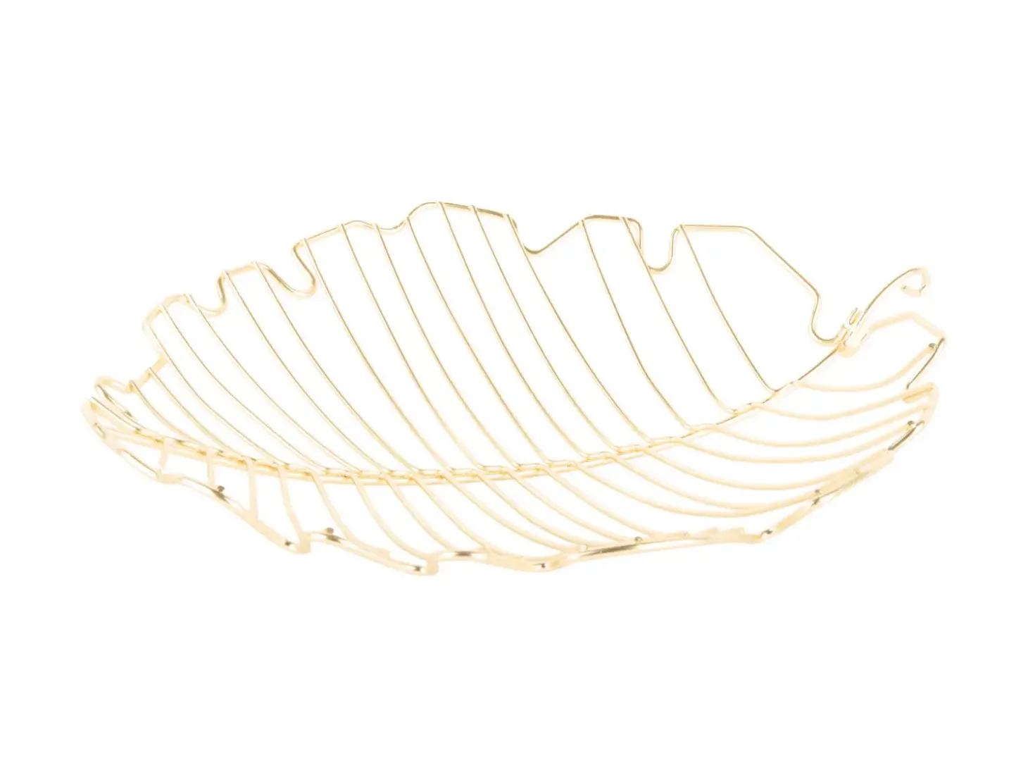 Present time - Fruit basket Leaf iron gold plated
