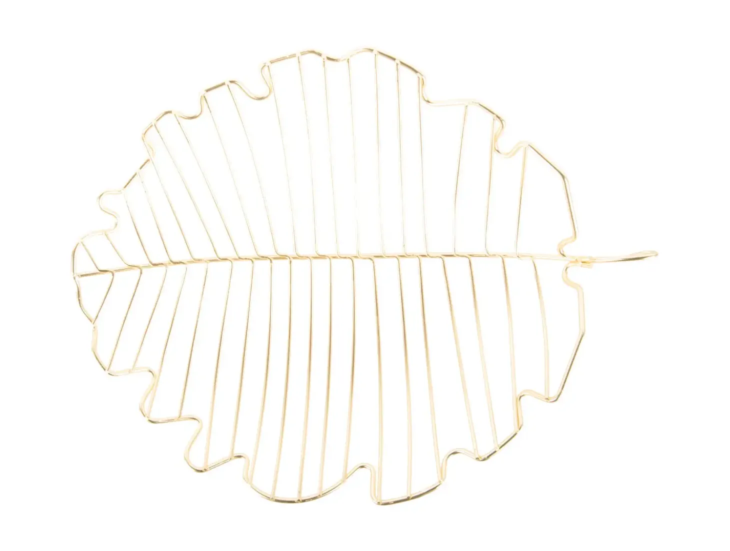 Present time - Fruit basket Leaf iron gold plated