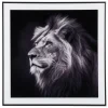 Present time - Photo art Lion glass black & white
