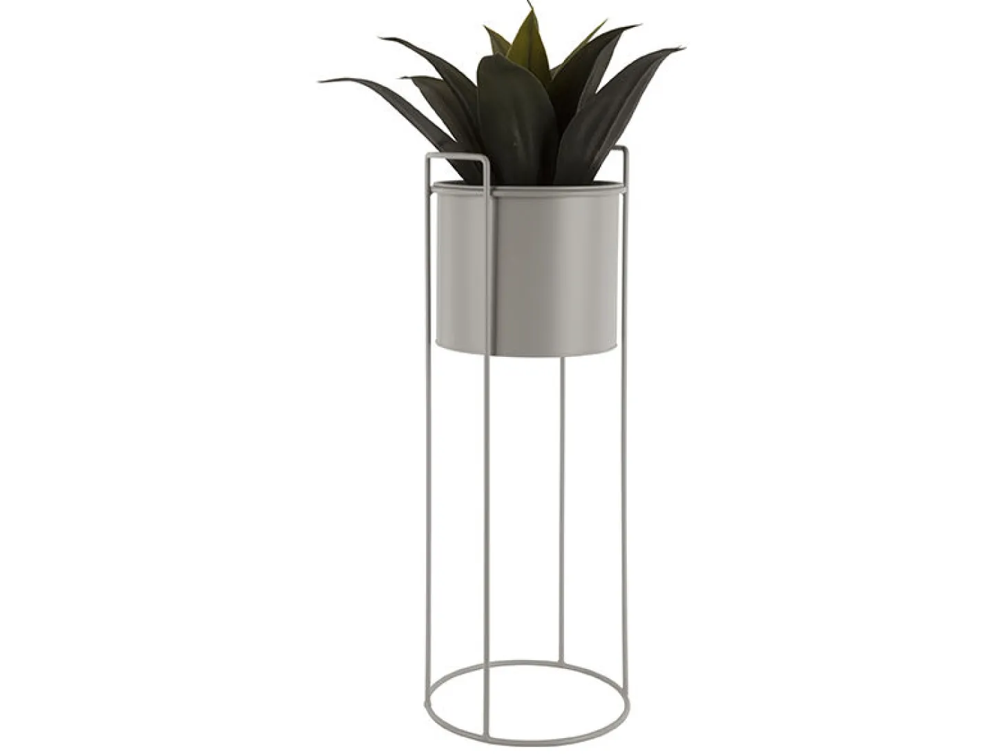 Present time - Plant pot set Essence round iron warm grey