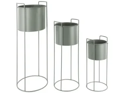 Present time - Plant pot set Essence round iron jungle green