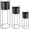 Present time - Plant pot set Essence round iron black