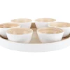 Present time - Snack tray Puro round bamboo white