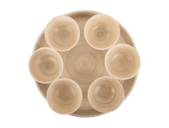 Present time - Snack tray Puro round bamboo jungle green
