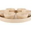 Present time - Snack tray Puro round bamboo natural