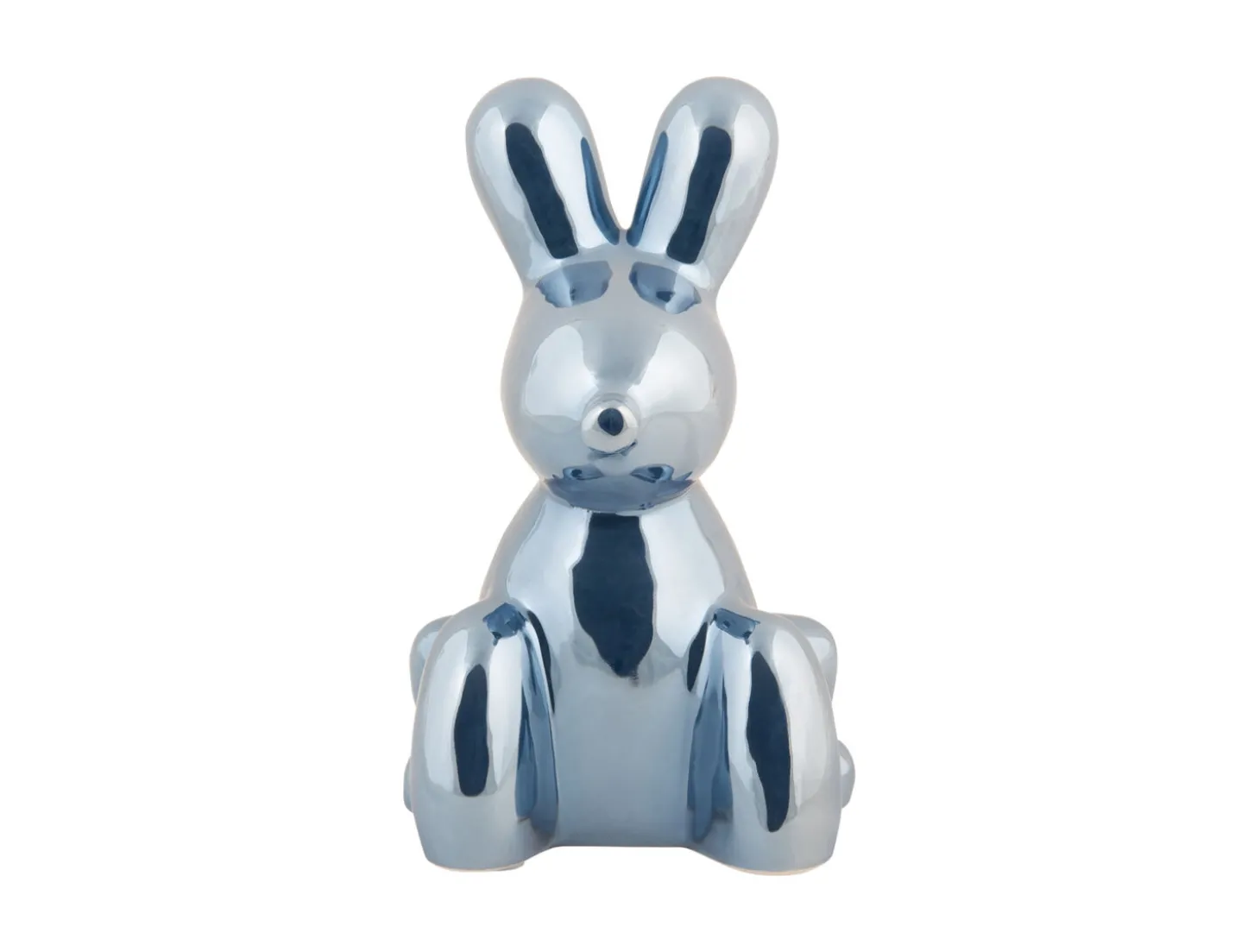 Present time - Statue Balloon Bunny ceramic dark blue plated