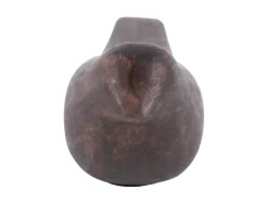 Present time - Statue Bird mango wood walnut lacquered