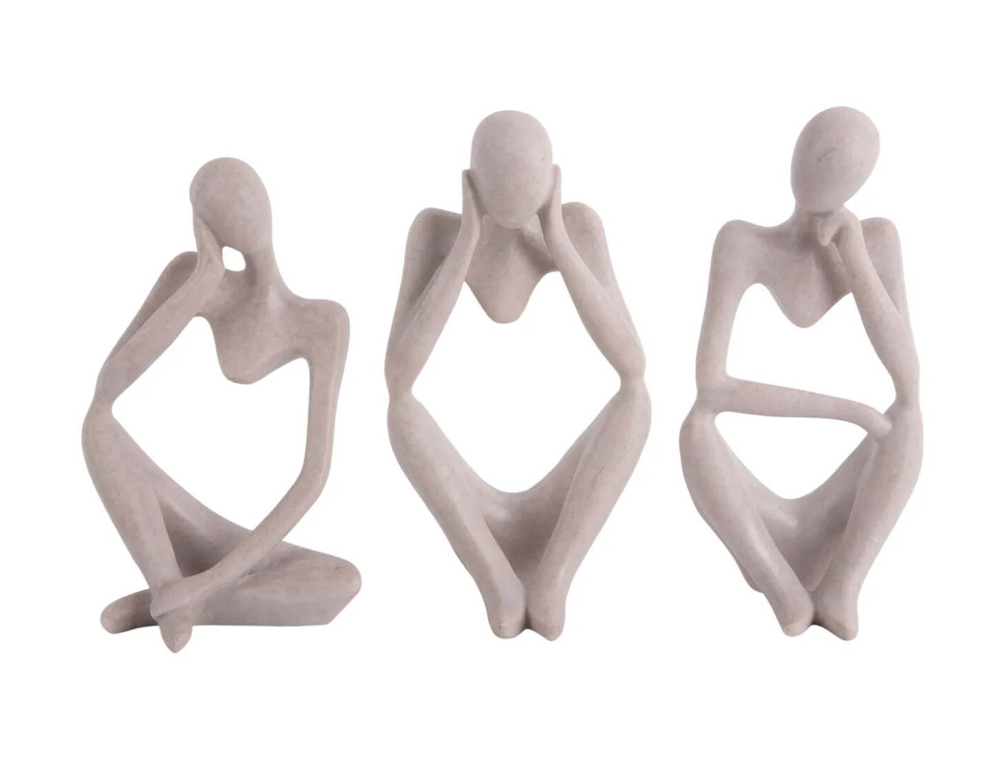 Present time - Statue Dreaming polyresin light grey
