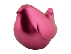 Present time - Statue Fat bird metallic dark pink