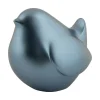 Present time - Statue Fat bird metallic dark blue