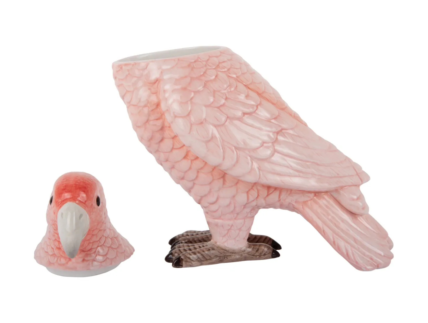 Present time - Storage jar Bird soft pink