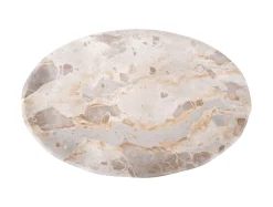 Present time - Tray Waved oval medium marble brown