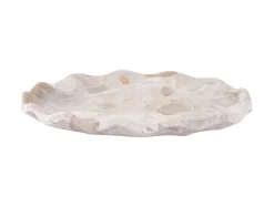 Present time - Tray Waved oval small marble brown
