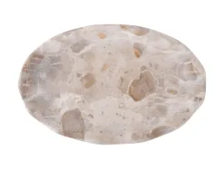 Present time - Tray Waved oval small marble brown
