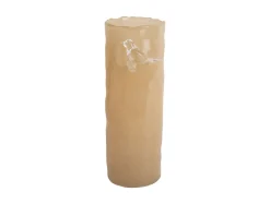 Present time - Vase Bird On Branch large soft yellow