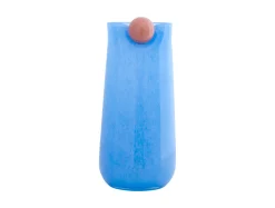 Present time - Vase Bolita glass large soft blue w. soft orange
