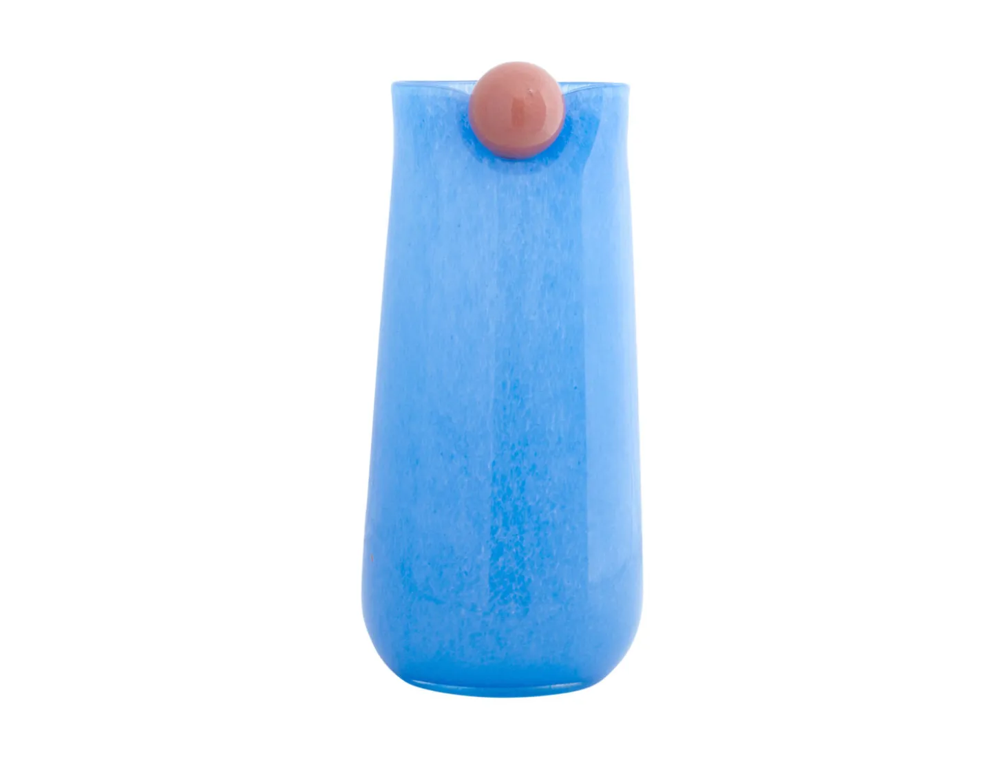 Present time - Vase Bolita glass large soft blue w. soft orange