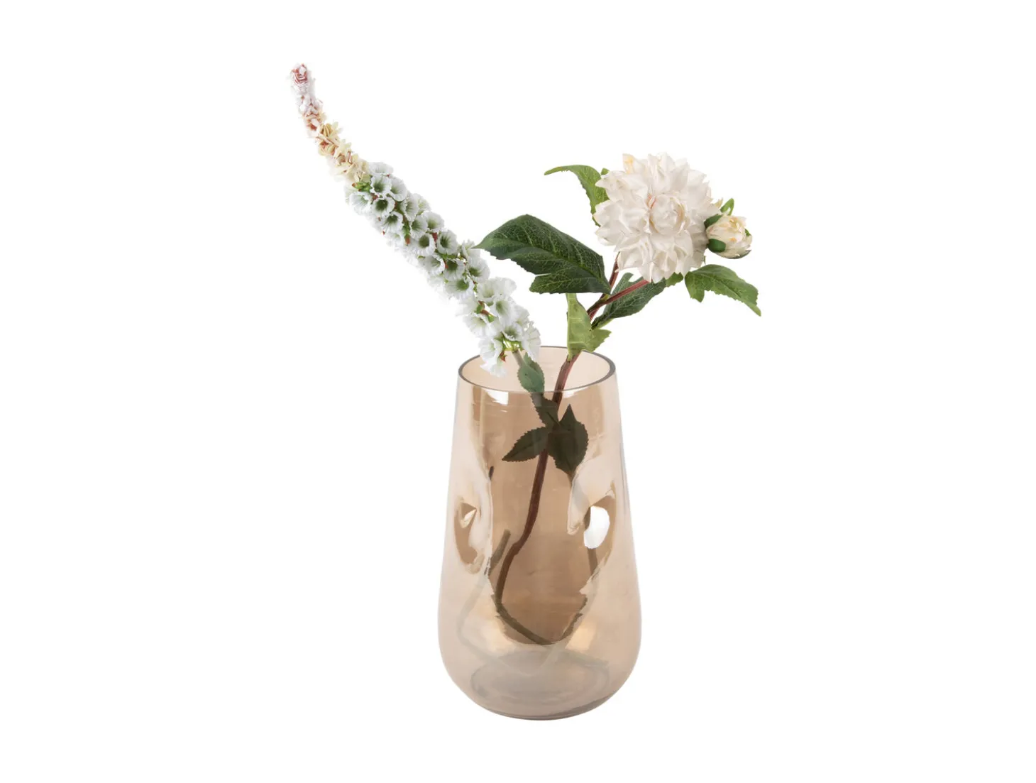 Present time - Vase Luster organic large shiny chocolate brown
