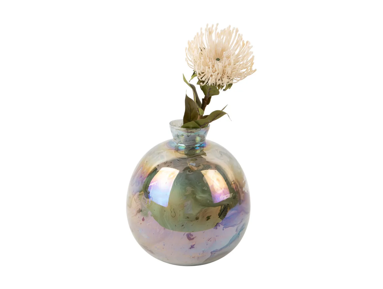 Present time - Vase Melange bottle pearly jungle green
