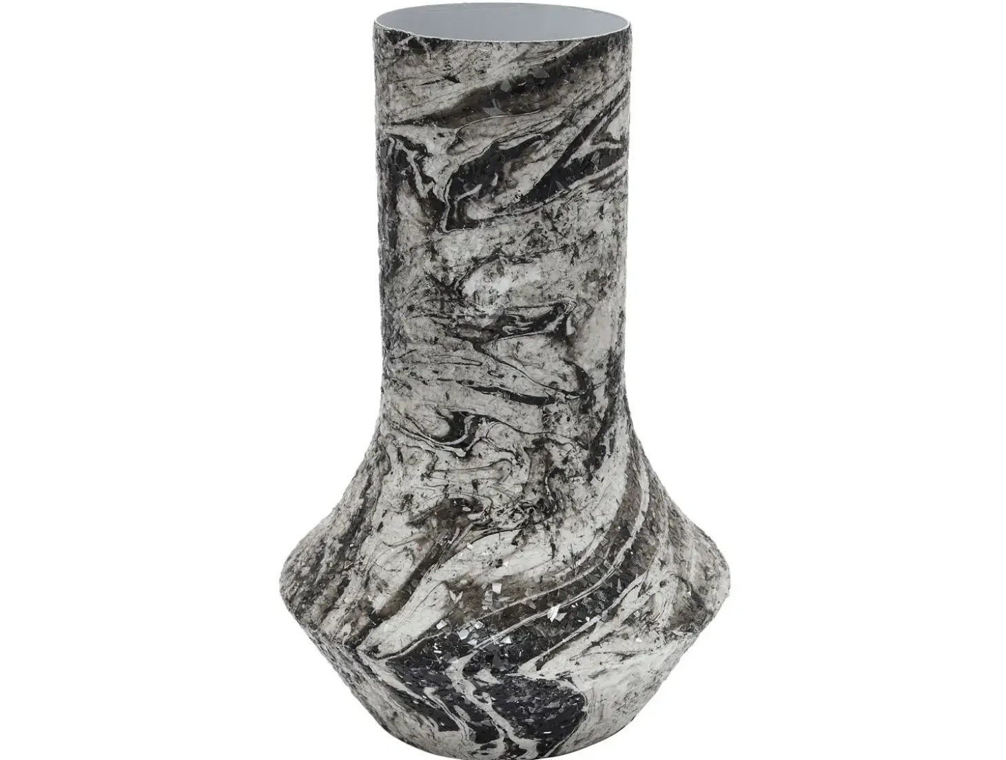 Present time - Vase Mosaic Marble white