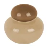 Present time - Vase Nuevo Dulce small soft brown w. dark brown lid