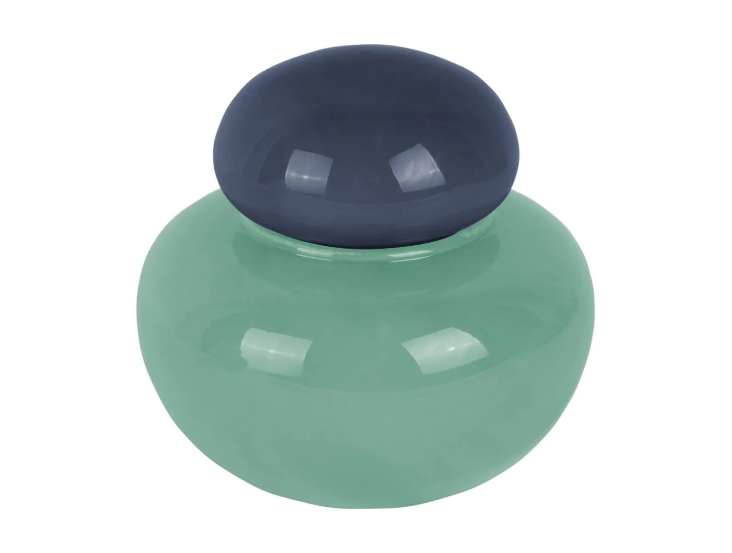 Present time - Vase Nuevo Dulce small soft blue w. dark blue lid