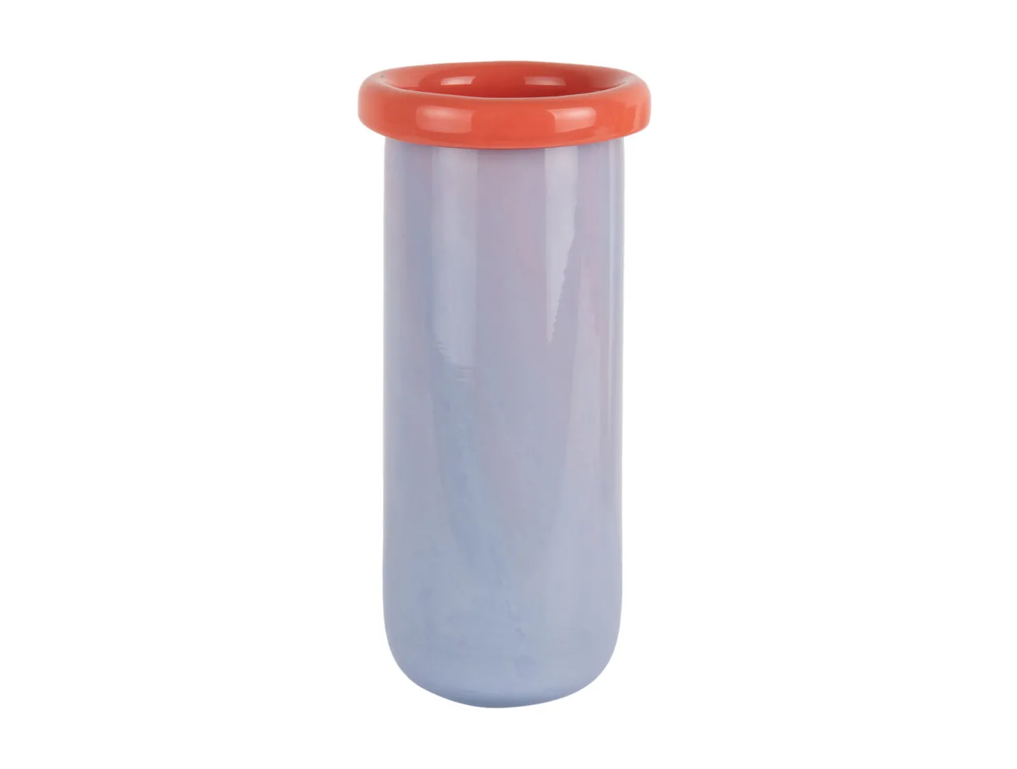 Present time - Vase Plegado XL soft purple w. bright orange