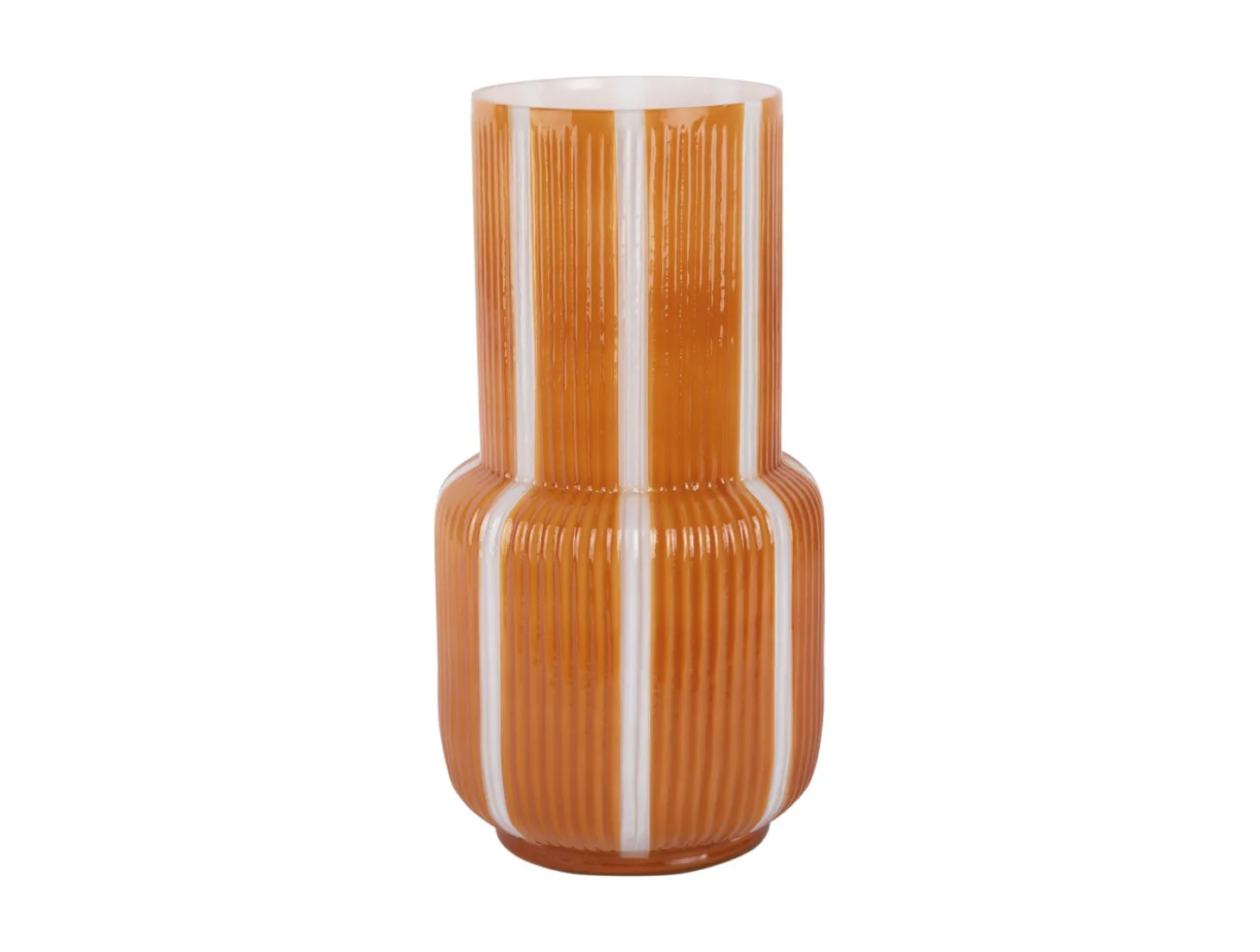 Present time - Vase Rayado Retro high mango yellow