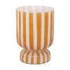 Present time - Vase Rayado Retro medium mango yellow